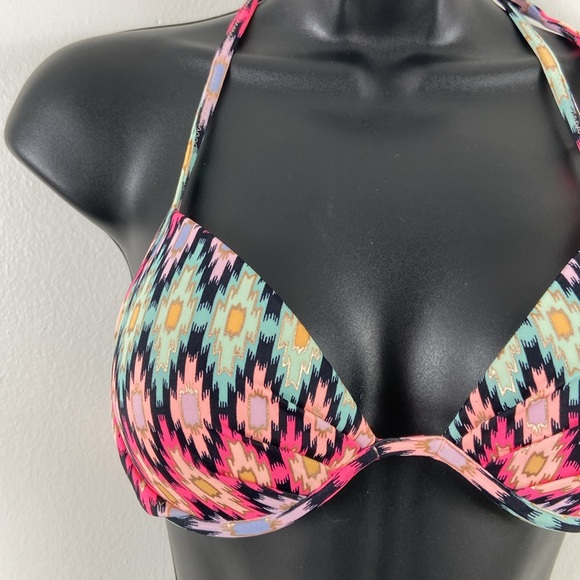 ✨3/$25✨ Victoria’s Secret The Fabulous Metallic Aztec Swim Top - 32B - Picture 5 of 7